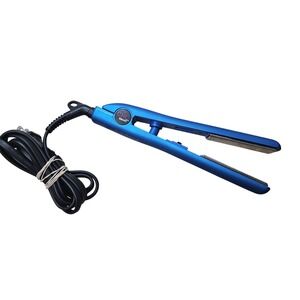 CHI Smart Blue Flat Iron Hair Straightener 1" Ceramic Plates LED On/Off Switch